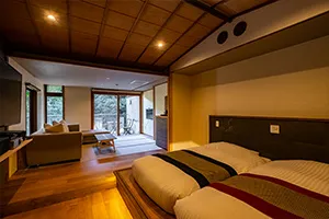 椿、桜庭、紫陽花、花水木の写真