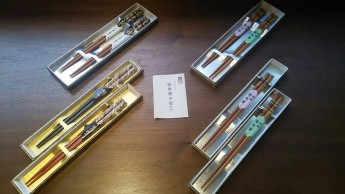 箱根寄木細工　箸