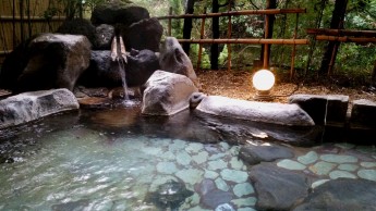 露天風呂です！